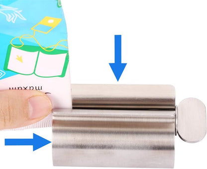 Stainless Steel Ointment Dispenser - Toothpaste Squeezer  Roller for Cosmetics - ZOOMNSTORE