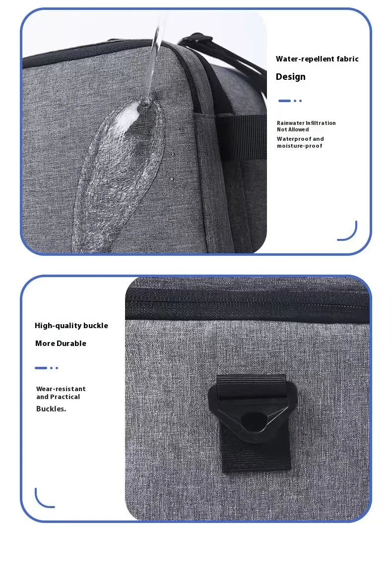 Double Layer Tote Cooler Lunch Bag - Large Capacity Travel Picnic Box with Shoulder Strap for Men  Women - ZOOMNSTORE