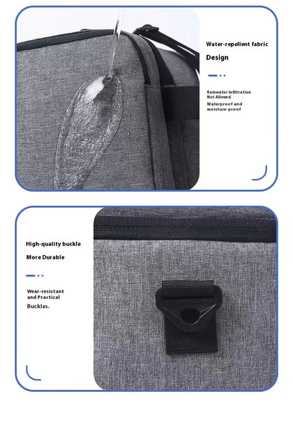 Double Layer Tote Cooler Lunch Bag - Large Capacity Travel Picnic Box with Shoulder Strap for Men  Women - ZOOMNSTORE