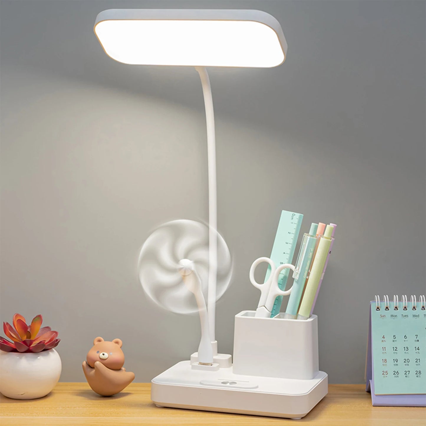 Touch Dimming Desk Lamp - Rechargeable LED Clip-On Lamp with Infinite Dimming & Adjustable Color Temperature - ZOOMNSTORE