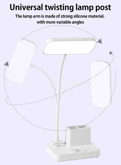 Touch Dimming Desk Lamp - Rechargeable LED Clip-On Lamp with Infinite Dimming & Adjustable Color Temperature - ZOOMNSTORE
