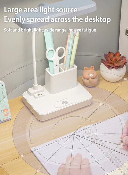 Touch Dimming Desk Lamp - Rechargeable LED Clip-On Lamp with Infinite Dimming & Adjustable Color Temperature - ZOOMNSTORE
