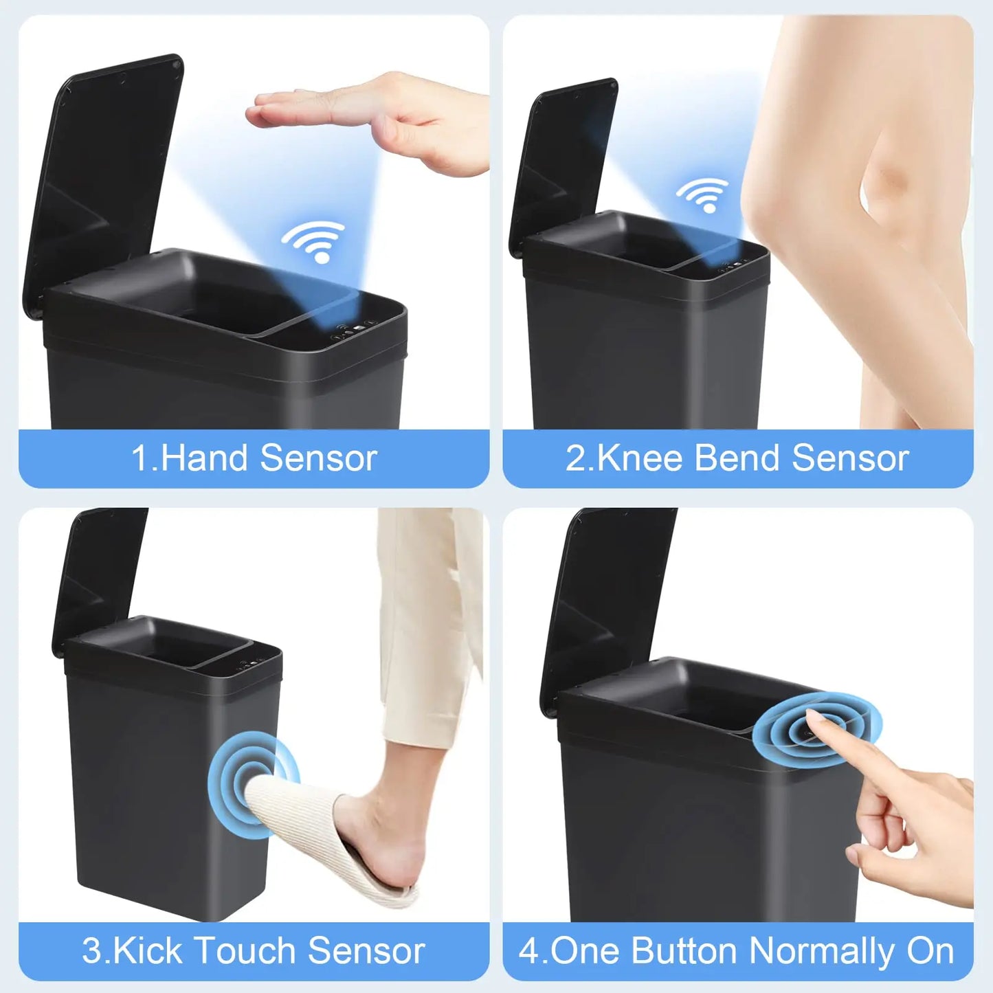 Touchless Trash Can - 12L Motion Sensor Kitchen  Bathroom Bin - ZOOMNSTORE