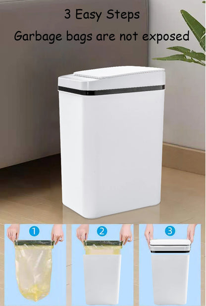 Touchless Trash Can - 12L Motion Sensor Kitchen  Bathroom Bin - ZOOMNSTORE