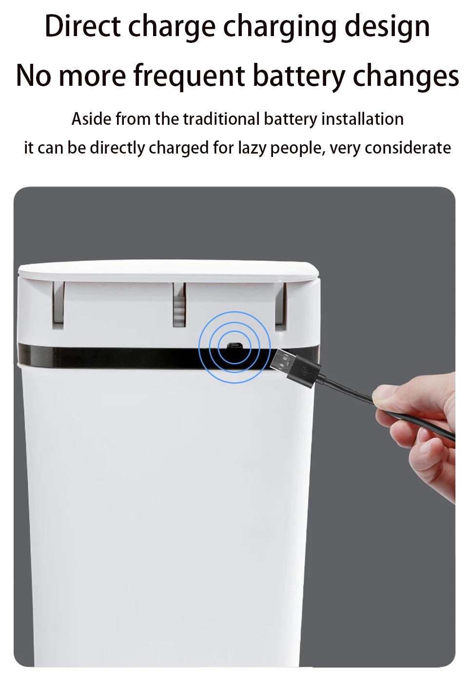 Touchless Trash Can - 12L Motion Sensor Kitchen  Bathroom Bin - ZOOMNSTORE