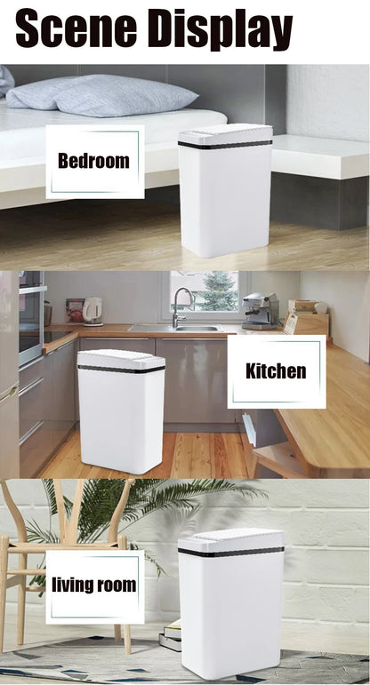 Touchless Trash Can - 12L Motion Sensor Kitchen  Bathroom Bin - ZOOMNSTORE