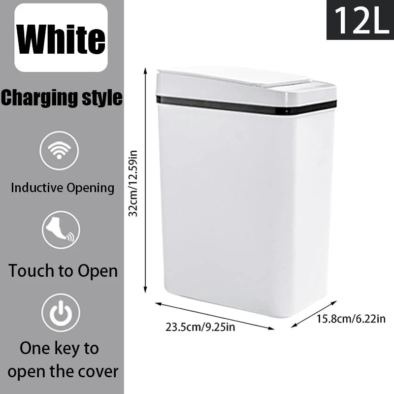 Touchless Trash Can - 12L Motion Sensor Kitchen  Bathroom Bin - ZOOMNSTORE