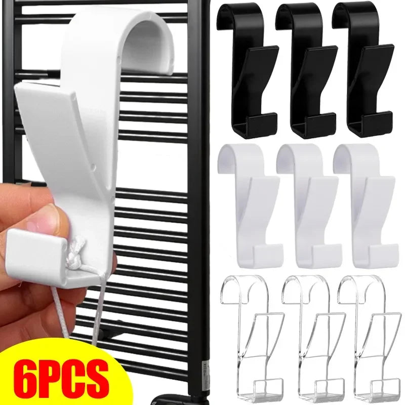 Bathroom Hanger Clips - Heated Towel Radiator Hook Holder Multifunction Drying Rack - ZOOMNSTORE