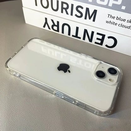 Luxury Soft Acrylic Phone Case - Shockproof Transparent Cover for iPhone 11 to 16 Pro Max XS X XR 7 8 Plus Mini - ZOOMNSTORE