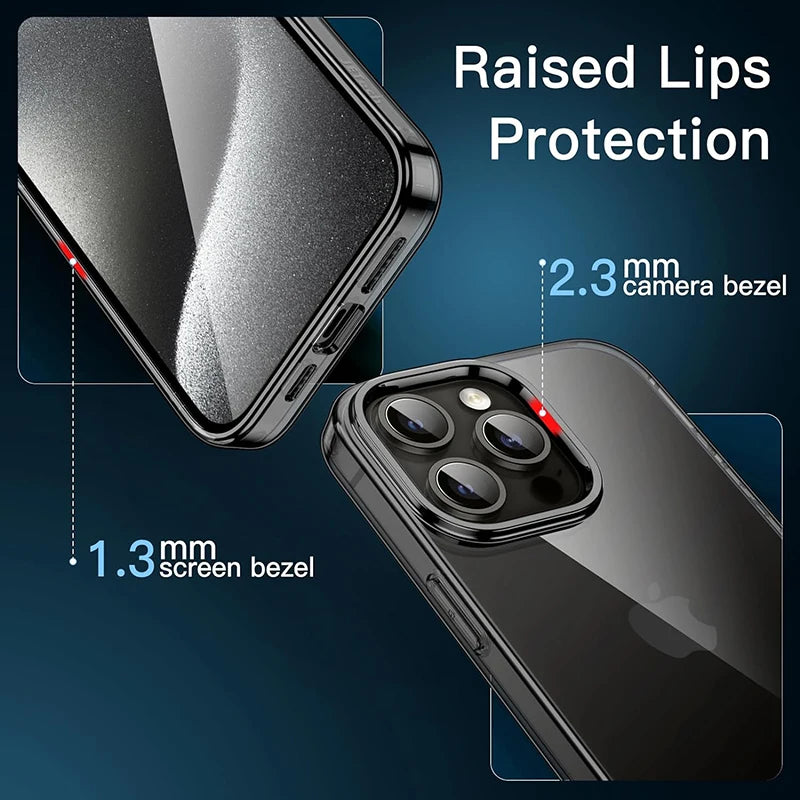 Transparent Black Silicone Case for iPhone 15 Pro Max - Ultra Thin Soft Cover for iPhone 14131211 Pro Max - ZOOMNSTORE