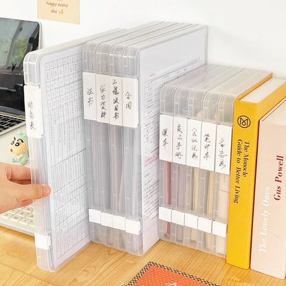 Transparent A4 File Organizer - Document Storage Bag for School  Office - ZOOMNSTORE