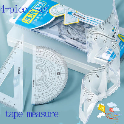 M&G 15/20/30 cm Transparent Soft Ruler for Primary School Students Folding Straight Ruler - ZOOMNSTORE
