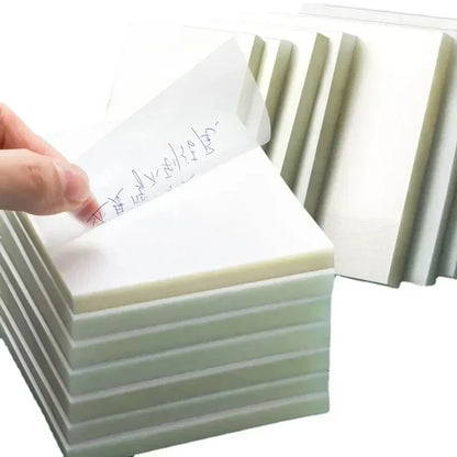 Transparent Waterproof Sticky Note Pad - 50 Sheets Self-Adhesive Memo Pad - ZOOMNSTORE