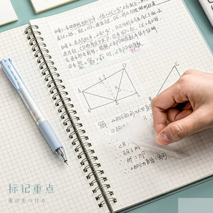 Transparent Waterproof Sticky Note Pad - 50 Sheets Self-Adhesive Memo Pad - ZOOMNSTORE