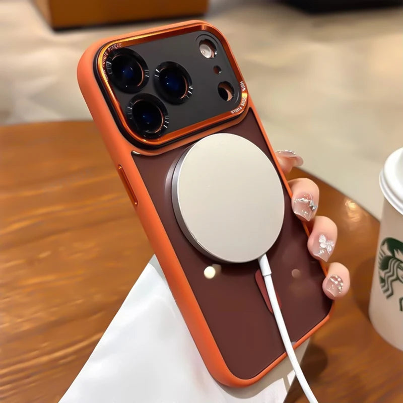 Transparent Metal Bumper Case for iPhone 11-17 Pro Max  Plus - MagSafe Compatible Clear Cover - ZOOMNSTORE