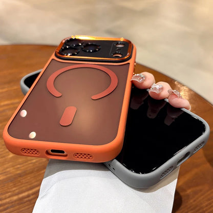 Transparent Metal Bumper Case for iPhone 11-17 Pro Max  Plus - MagSafe Compatible Clear Cover - ZOOMNSTORE