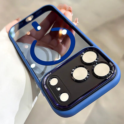 Transparent Metal Bumper Case for iPhone 11-17 Pro Max  Plus - MagSafe Compatible Clear Cover - ZOOMNSTORE