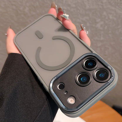 Transparent Metal Bumper Case for iPhone 11-17 Pro Max  Plus - MagSafe Compatible Clear Cover - ZOOMNSTORE