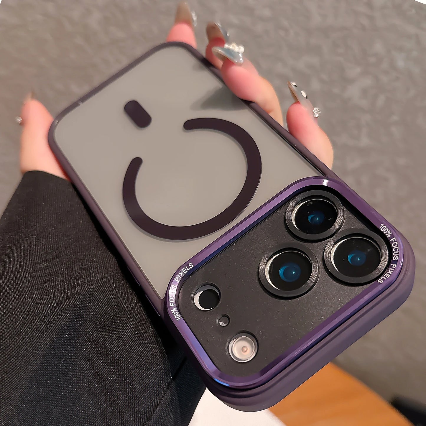 Transparent Metal Bumper Case for iPhone 11-17 Pro Max  Plus - MagSafe Compatible Clear Cover - ZOOMNSTORE