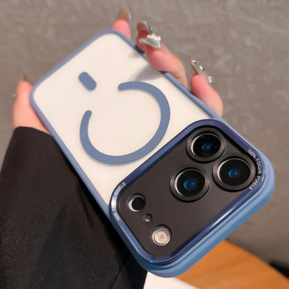 Transparent Metal Bumper Case for iPhone 11-17 Pro Max  Plus - MagSafe Compatible Clear Cover - ZOOMNSTORE