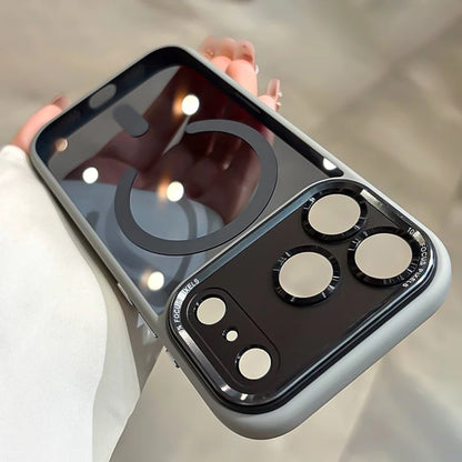 Transparent Metal Bumper Case for iPhone 11-17 Pro Max  Plus - MagSafe Compatible Clear Cover - ZOOMNSTORE