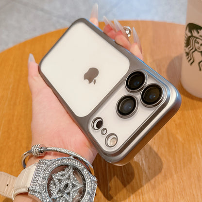 Transparent iPhone 17 Case - Hard Clear Cover with Plating Frame  Lens Film Protection - ZOOMNSTORE