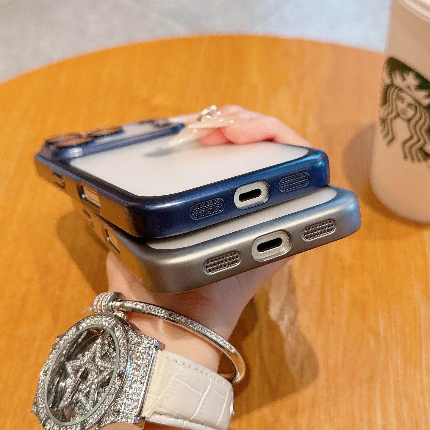 Transparent iPhone 17 Case - Hard Clear Cover with Plating Frame  Lens Film Protection - ZOOMNSTORE