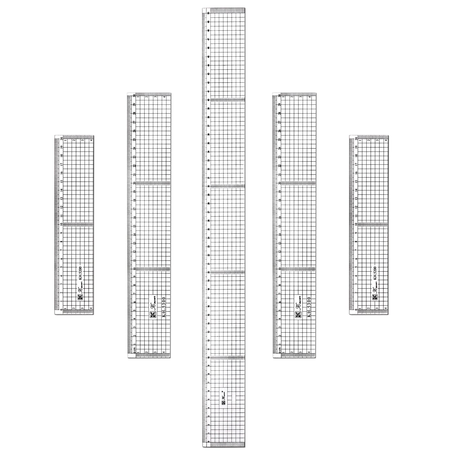 Transparent Ruler Board 20 30 50cm Students Writing Desk Pad PVC Grid Sewing Cutting Mats Drawing Clipboard Measuring Supplies - ZOOMNSTORE