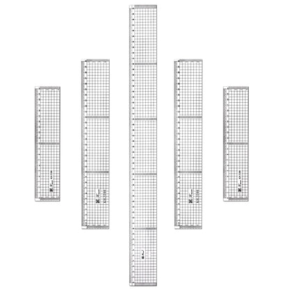 Transparent Ruler Board 20 30 50cm Students Writing Desk Pad PVC Grid Sewing Cutting Mats Drawing Clipboard Measuring Supplies - ZOOMNSTORE