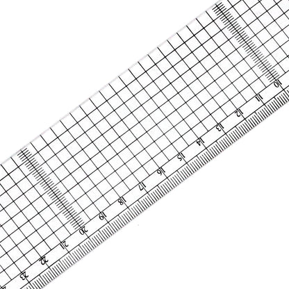 Transparent Ruler Board 20 30 50cm Students Writing Desk Pad PVC Grid Sewing Cutting Mats Drawing Clipboard Measuring Supplies - ZOOMNSTORE