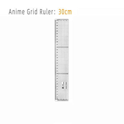 Transparent Ruler Board 20 30 50cm Students Writing Desk Pad PVC Grid Sewing Cutting Mats Drawing Clipboard Measuring Supplies - ZOOMNSTORE