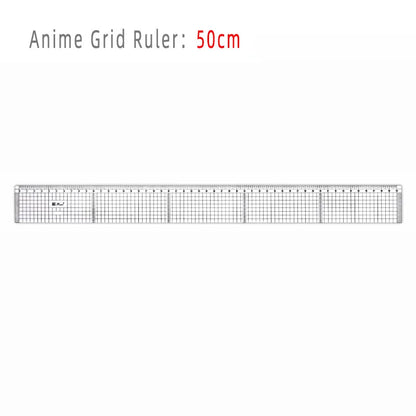 Transparent Ruler Board 20 30 50cm Students Writing Desk Pad PVC Grid Sewing Cutting Mats Drawing Clipboard Measuring Supplies - ZOOMNSTORE