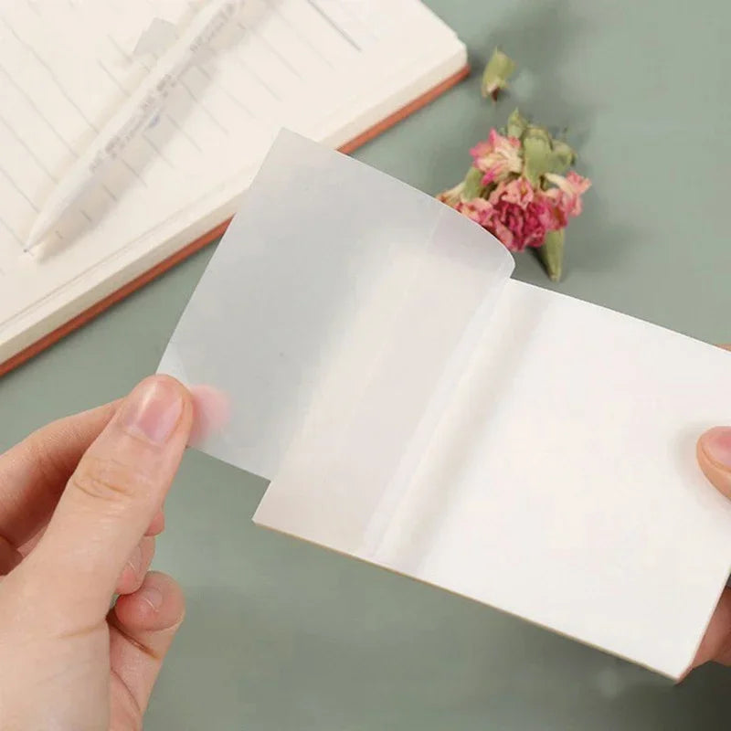 Transparent Sticky Notes - 50pcs Colorful Notepad Stickers for School  Office - ZOOMNSTORE
