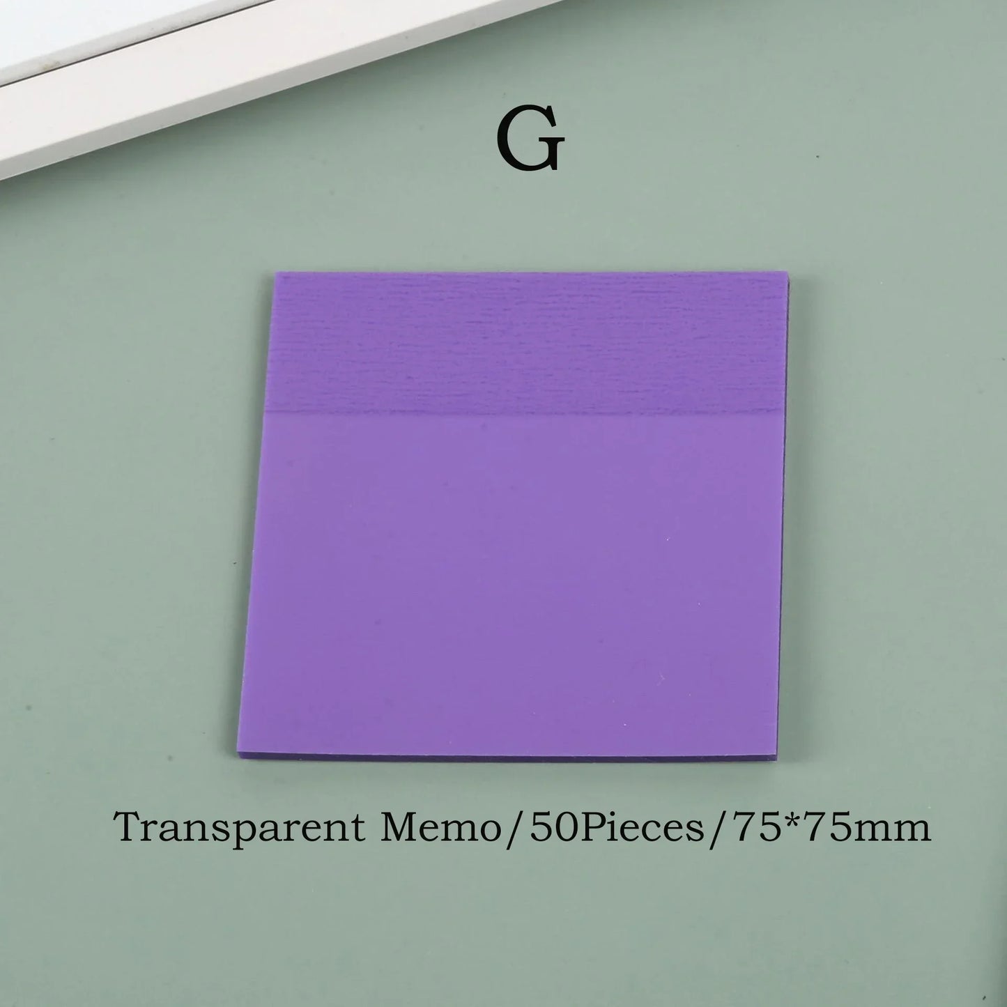 Transparent Sticky Notes - 50pcs Colorful Notepad Stickers for School  Office - ZOOMNSTORE