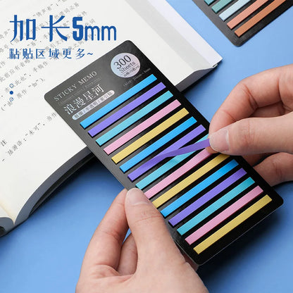 Transparent Rainbow Sticky Notepads - 300 Sheets Kawaii Memo Pad - ZOOMNSTORE