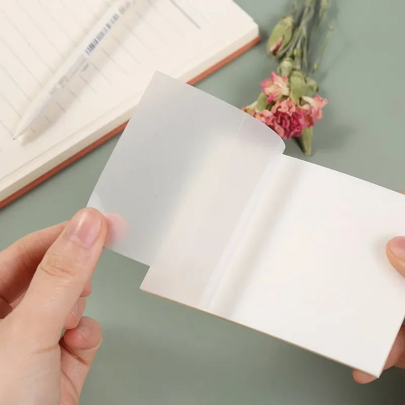 Transparent Waterproof Sticky Notes - 200 Sheets Fluorescent Notepad for School  Office - ZOOMNSTORE