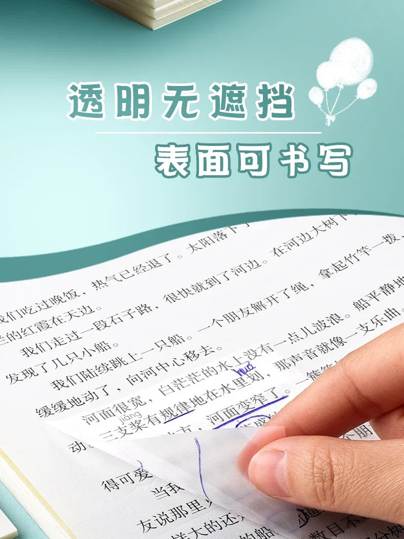 Transparent Waterproof Sticky Note Pads - 50100 Sheets for School  Office - ZOOMNSTORE