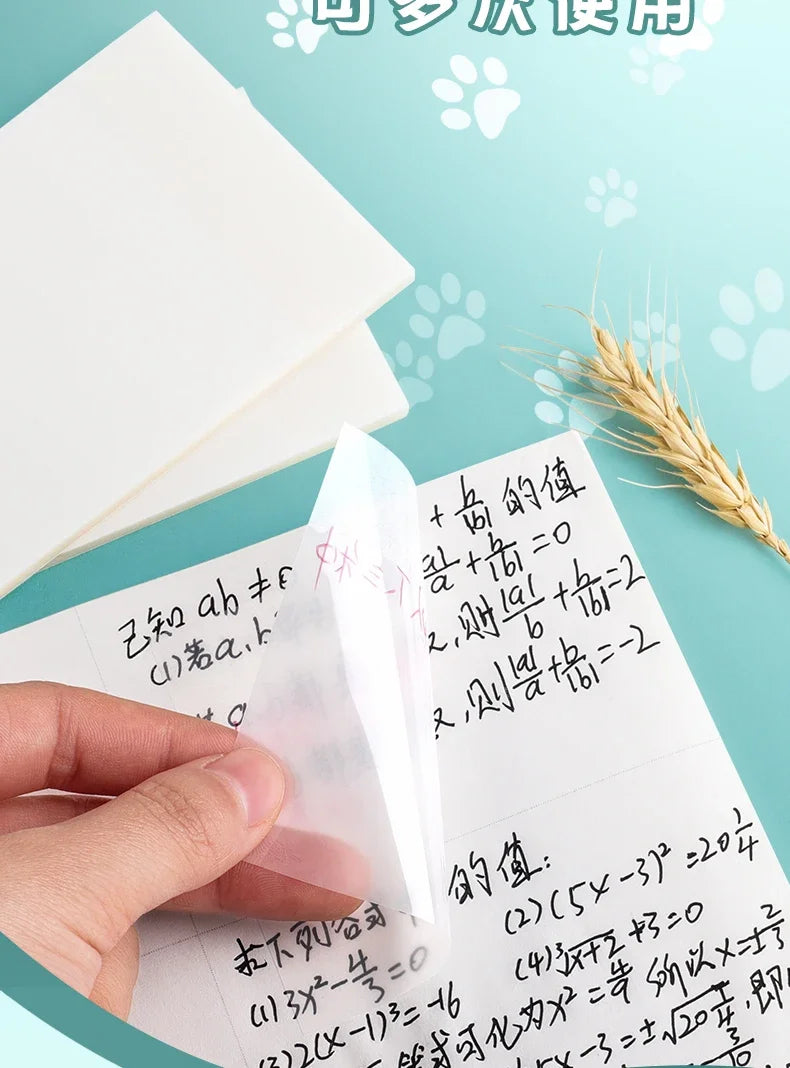 Transparent Waterproof Sticky Note Pads - 50100 Sheets for School  Office - ZOOMNSTORE
