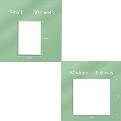 Transparent Waterproof Sticky Note Pads - 50100 Sheets for School  Office - ZOOMNSTORE