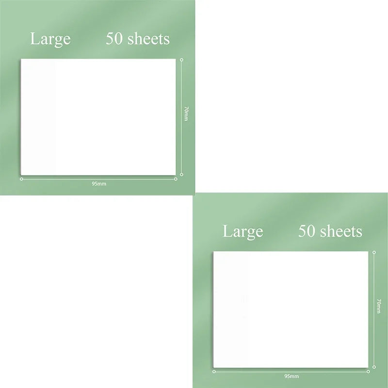 Transparent Waterproof Sticky Note Pads - 50100 Sheets for School  Office - ZOOMNSTORE