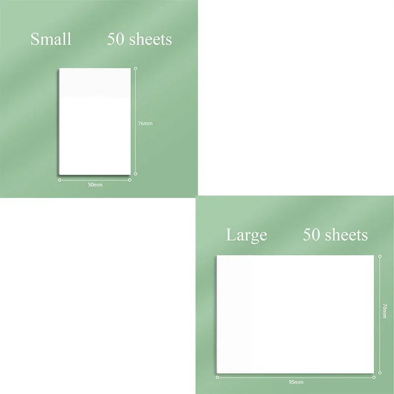Transparent Waterproof Sticky Note Pads - 50100 Sheets for School  Office - ZOOMNSTORE