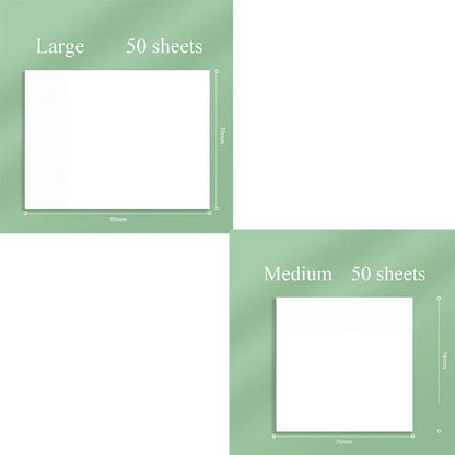 Transparent Waterproof Sticky Note Pads - 50100 Sheets for School  Office - ZOOMNSTORE