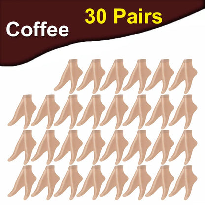 Transparent Summer Socks - 30 Pairs Ultrathin Ankle Meias for Women - ZOOMNSTORE