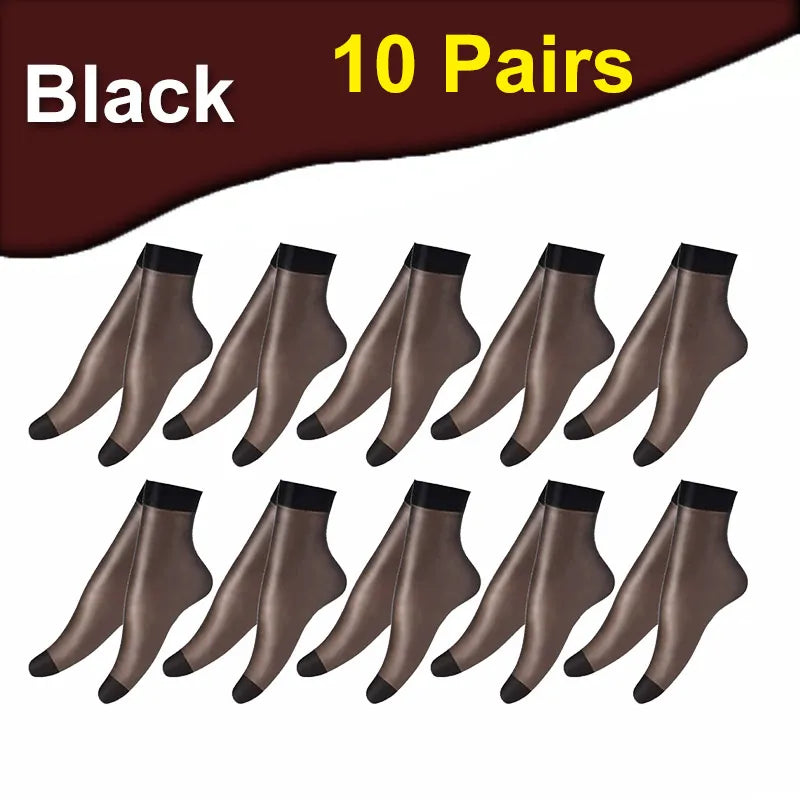 Transparent Summer Socks - 30 Pairs Ultrathin Ankle Meias for Women - ZOOMNSTORE