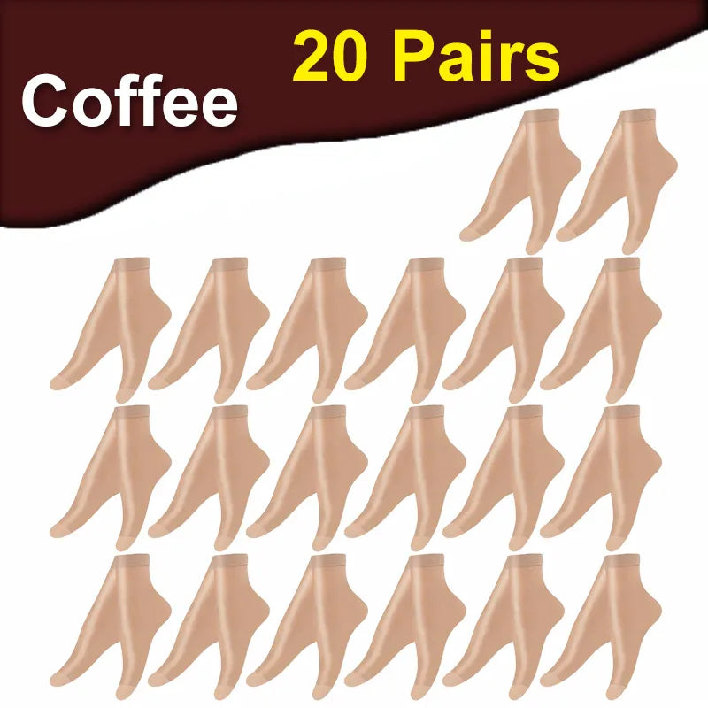 Transparent Summer Socks - 30 Pairs Ultrathin Ankle Meias for Women - ZOOMNSTORE