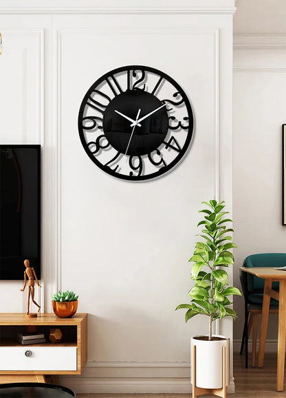 Minimalist Transparent Arabic Numeral Wall Clock - Modern Home Decor for Living Rooms Bedrooms and Offices - ZOOMNSTORE
