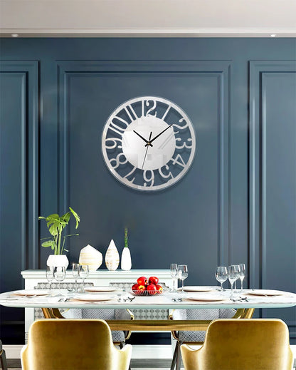 Minimalist Transparent Arabic Numeral Wall Clock - Modern Home Decor for Living Rooms Bedrooms and Offices - ZOOMNSTORE