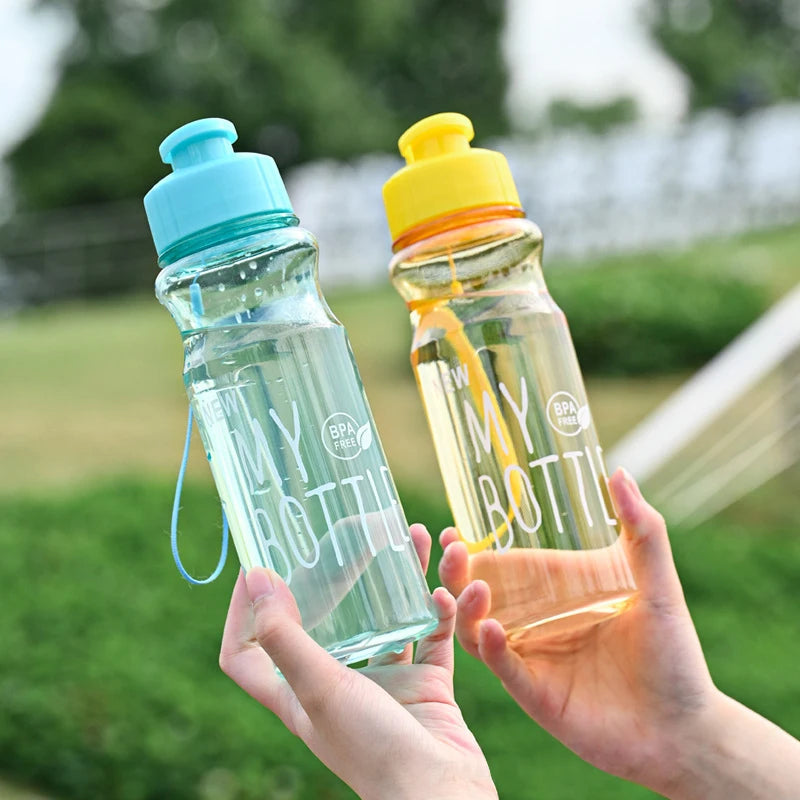 Transparent Water Bottle - Portable Sport Cup 650ML Leak Proof Design - ZOOMNSTORE