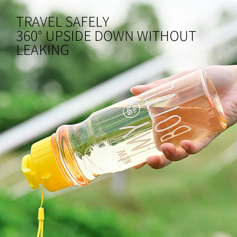Transparent Water Bottle - Portable Sport Cup 650ML Leak Proof Design - ZOOMNSTORE