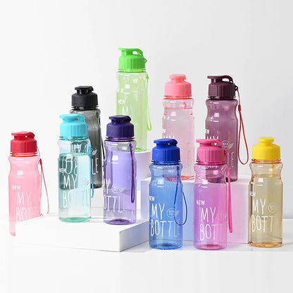 Transparent Water Bottle - Portable Sport Cup 650ML Leak Proof Design - ZOOMNSTORE
